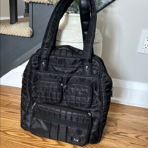 Lug Puddle Jumper Black Quilted Tote